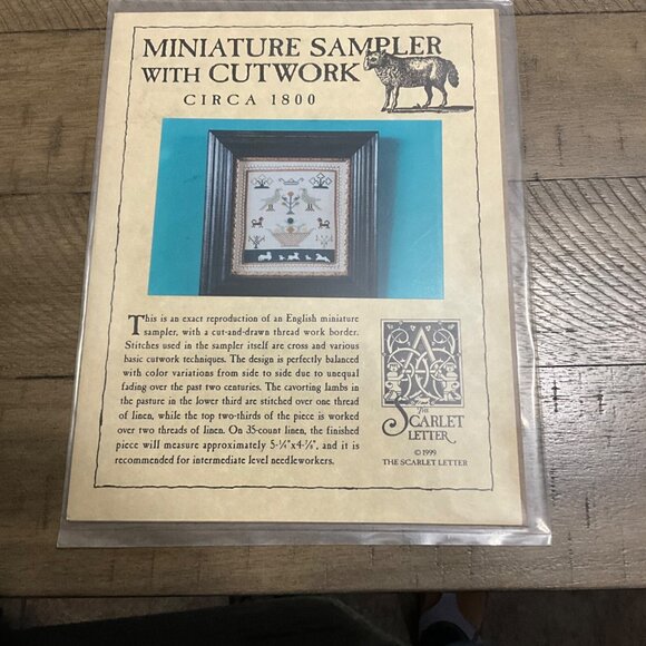 The Scarlet Letter Historic Needlework Reproductions HR To Map N.Hinde 1778 - Picture 3 of 4